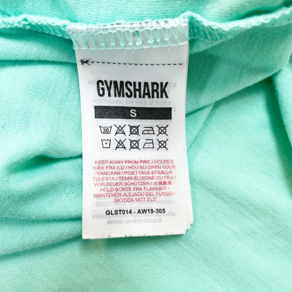 Gymshark Women's Mint Green Asymmetrical Hem Short Sleeve Workout T-Shirt Size S - Picture 4 of 5